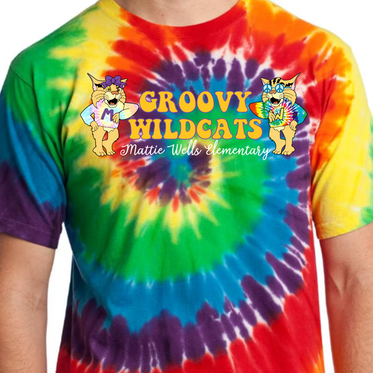 Tye-Dye Groovy Wildcats Tee